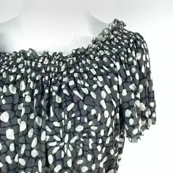 Express top XS polkadot ruched waist lightweight - Picture 4 of 8